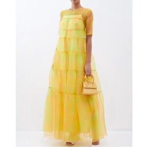 STAUD Hyacinth organza dress NWT
